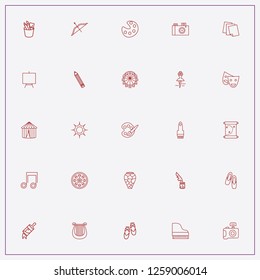icon set about art with keywords sun, piano and ferris wheel