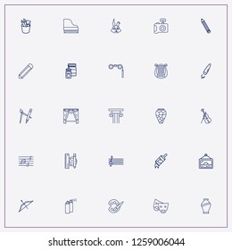 icon set about art with keywords vase, wall picture and violin