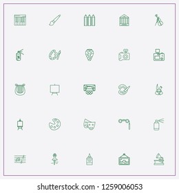 icon set about art with keywords rabbit, glue and theater mask
