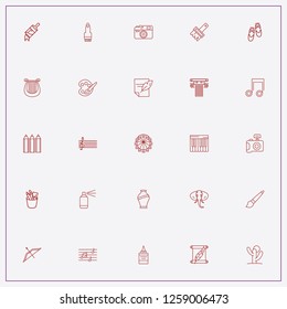 icon set about art with keywords cactus, ferris wheel and scroll letter