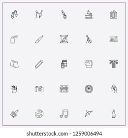 icon set about art with keywords paint spray, architecture and glue