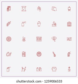 icon set about art with keywords glue, camera film roll and photo camera