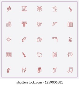 icon set about art with keywords cactus, palette and spray