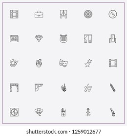 icon set about art with keywords ink pot, vampire and stars
