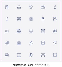 icon set about art with keywords brushes, gown and ballet shoes