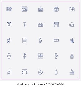 icon set about art with keywords piano, picture on wall and municipality house