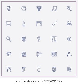 icon set about art with keywords spiderweb, gown and coffin