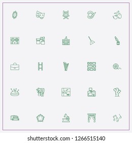 icon set about art with keywords elephant, needle case and mirror