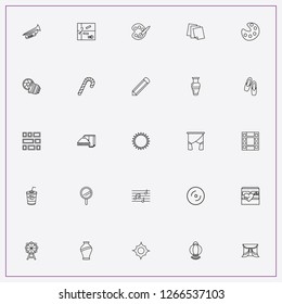 icon set about art with keywords japanese lamp, clarion and sun