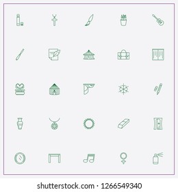 icon set about art with keywords circus, christian crest chain and pencil cup