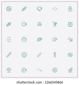 icon set about astronomy with keywords universe, star on space and astronaut