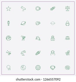 icon set about astronomy with keywords astronaut, space porthole and galaxy