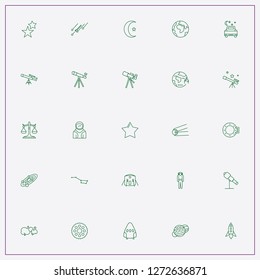 icon set about astronomy with keywords libra, cloud with stars and space porthole