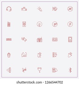 icon set about audio with keywords cassette, music plate and loudspeaker