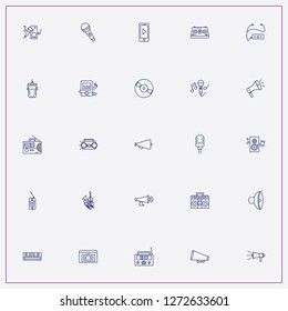 icon set about audio with keywords cassette player, radio player and radio receiver