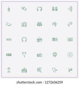 icon set about audio with keywords music player, headphone and audio cassette
