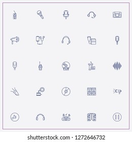 icon set about audio with keywords headphone, audio columns and cassette