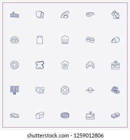 icon set about bakery with keywords bread, bread roll and doughnut