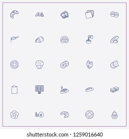 icon set about bakery with keywords, candy cake and donuts