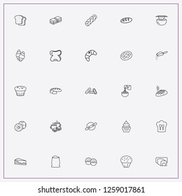 icon set about bakery with keywords candy cake, mixer and flour bag