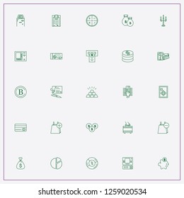 icon set about banking with keywords money case, money bag and cash dispenser