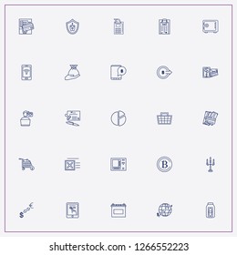 icon set about banking with keywords money bag, currency converter and cash