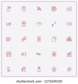 icon set about banking with keywords data blocked, not approved and money box