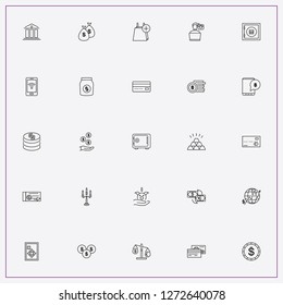 icon set about banking with keywords online shopping, money coin and earnings