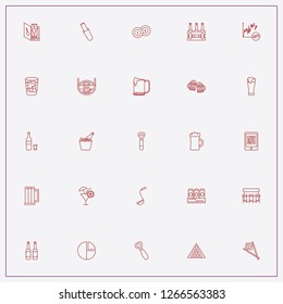 icon set about bar with   beer glass, coctail glass and bar shaker