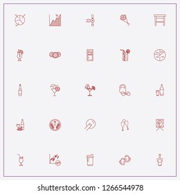 icon set about bar with keywords beer cover, wine bottle and coctail glass