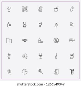 icon set about bar with keywords beer, plug and beer cover