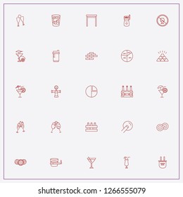 icon set about bar with keywords coffee grinder, no alcohol and billiard balls