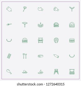 icon set about barbecue with keywords salmon barbecue, spatula with meat fork and hot dog