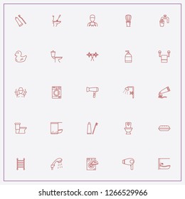 icon set about bathroom with keywords bath, duck toy and tap water