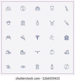 icon set about beauty with keywords skirt, feather and house in forest