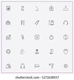 icon set about beauty with keywords necklace, chandelier and butterfly in jar