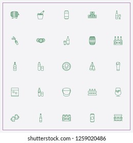 icon set about beer with keywords beer tap, case of beer and beer box