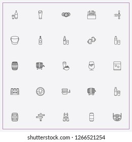 icon set about beer with keywords alcohol sign, beer time and viski glass