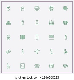 icon set about beer with keywords festive trousers, cigarette with alcohol and pretzel