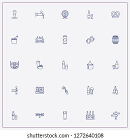 icon set about beer with keywords path signboard, bottles of beer and beer tank