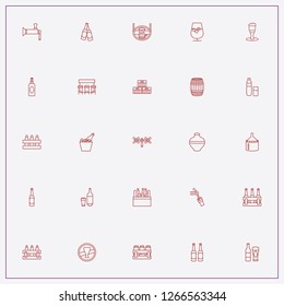 icon set about beer with   tap, pitcher and barrel of beer