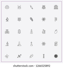 icon set about biology with keywords chemical flask, flask and science molecule