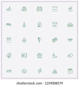 icon set about birthday with keywords candy, box and candies