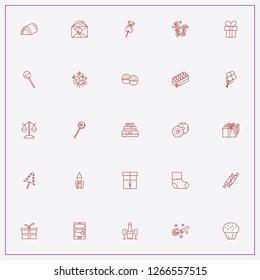 icon set about birthday with keywords candy cake, party whistle and party ribbons