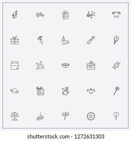 icon set about birthday with keywords balloons, libra and star logo