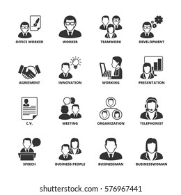 Icon set about business