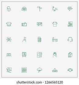 icon set about business with   construction trolley, money circulation and laptop