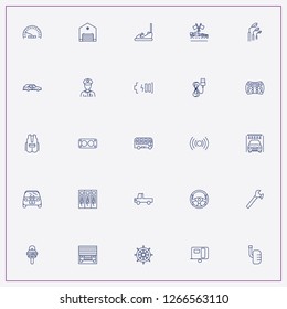icon set about car with  electrical car, petrol station and trailer