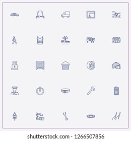 icon set about car with keywords on off, post service car and car window wipers