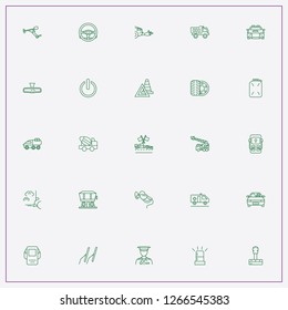 icon set about car with keywords petrol station, heavy truck toy and gas canister